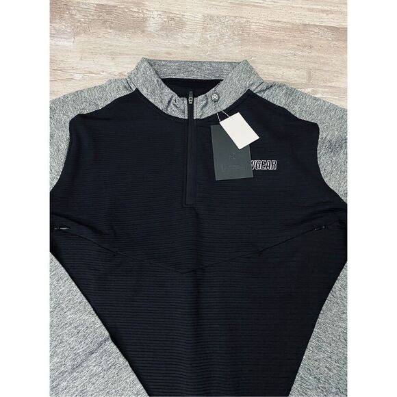 Rawgear Mens Athletic Black Shirt Workout Half Zip Sz L - Picture 3 of 4